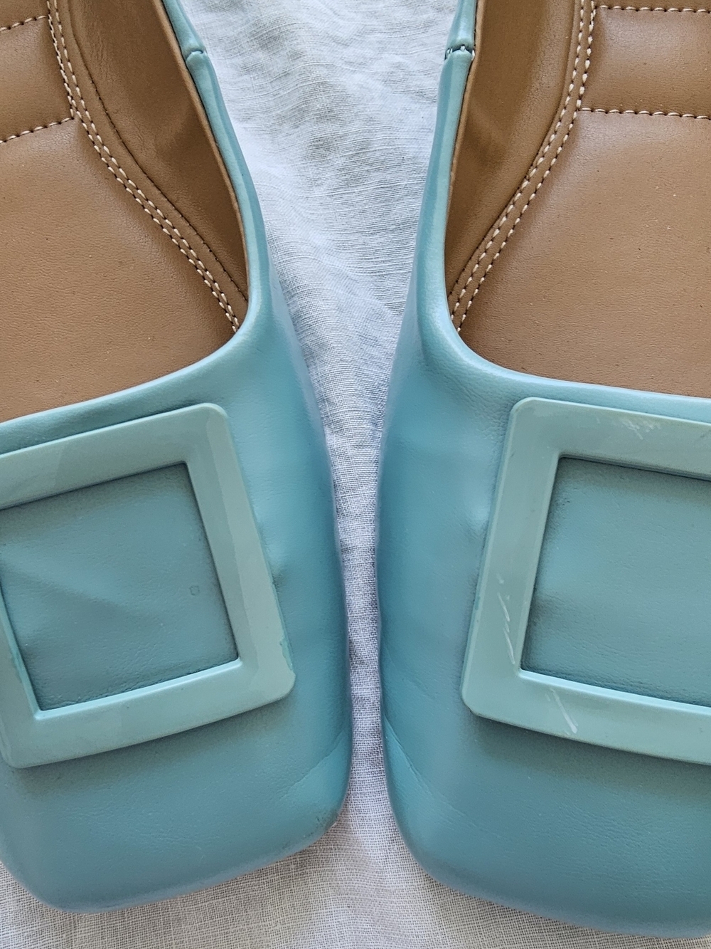 Journee Collection Women's Aqua Blue Square-Toe Ballet Flats Womens Size 12 - Picture 4 of 5